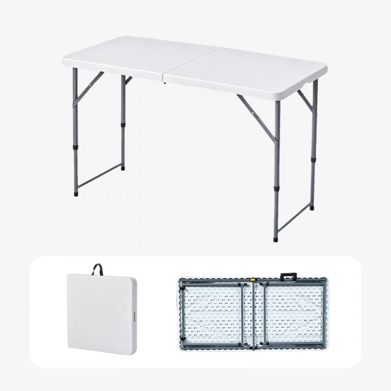 120cm 3-level height adjustable HDPE foldable table