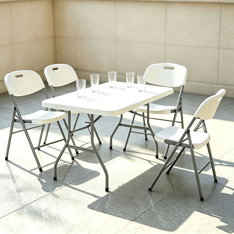 150cm HDPE folding table outdoor patio dining scene