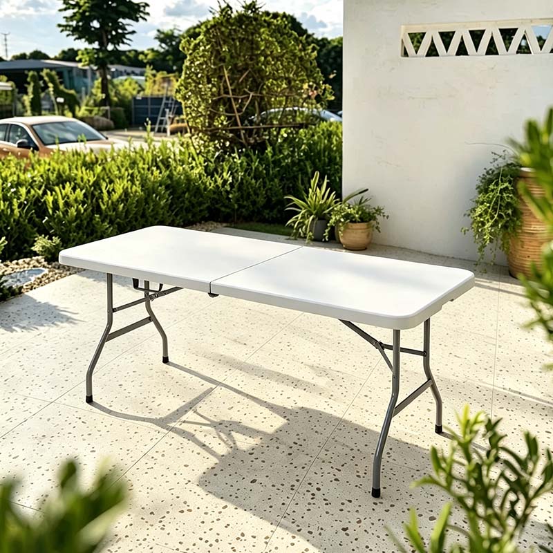 180cm HDPE folding table outdoor garden patio scene