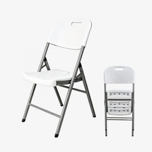 Blow molded portable folding chair
