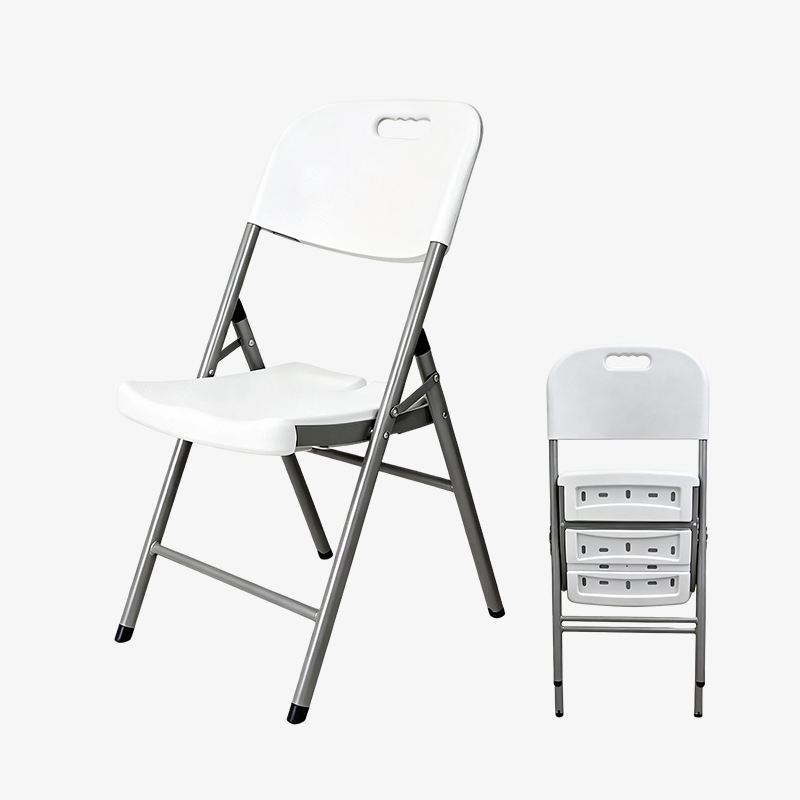 Blow molded portable folding chair